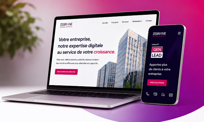 Site web vitrine sur mesure pour entreprise