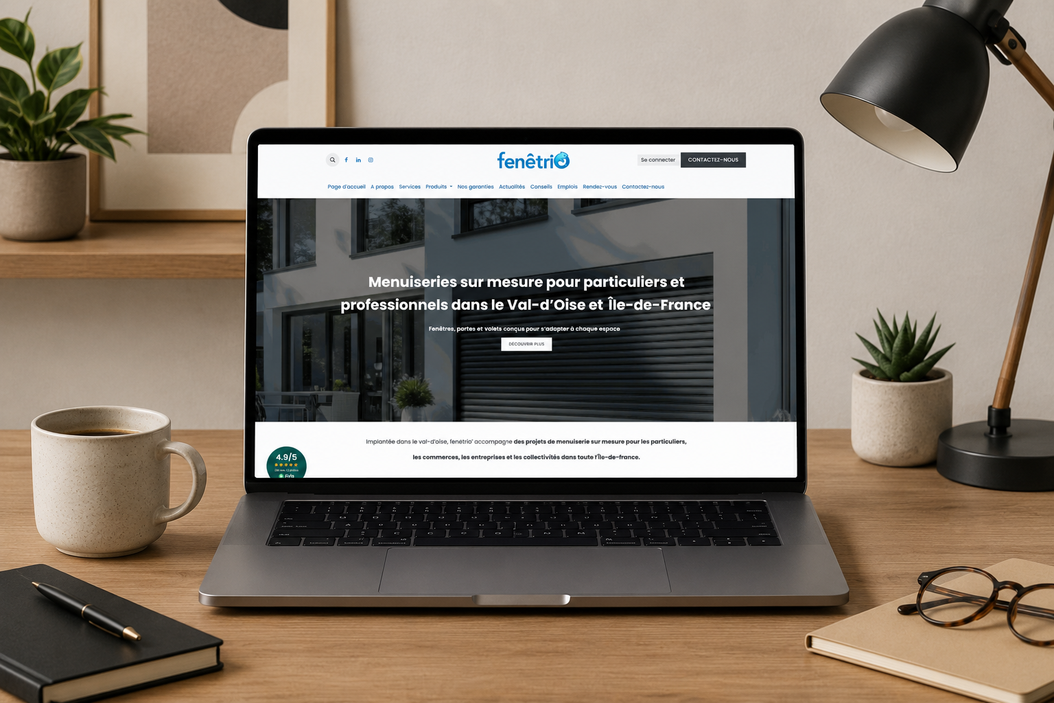 site internet fenetrio crée par zebrane