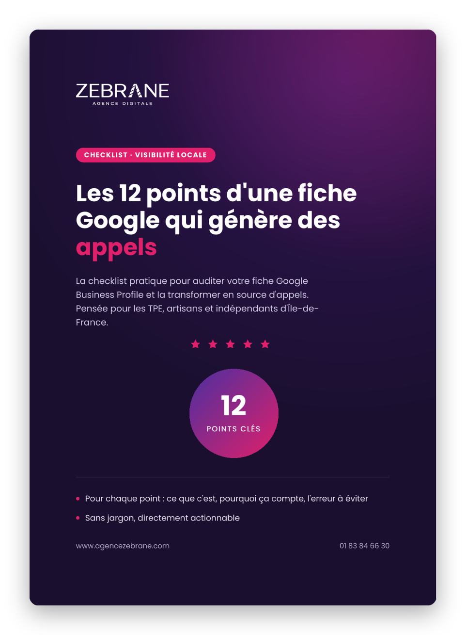 Checklist Google Business Profile Zebrane
