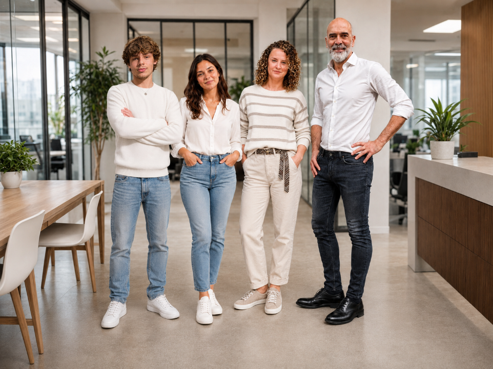 L'équipe familiale de l'agence Zebrane en Île-de-France